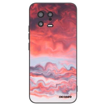Picasee silikonowe czarne etui na Xiaomi 13 - Sunset