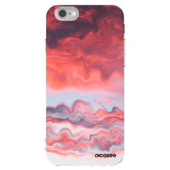 Picasee silikonowe przeźroczyste etui na Apple iPhone 6/6S - Sunset