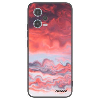 Picasee silikonowe czarne etui na Xiaomi Redmi Note 12 5G - Sunset