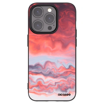 Picasee silikonowe czarne etui na Apple iPhone 15 Pro - Sunset