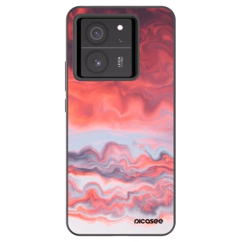 Picasee silikonowe czarne etui na Xiaomi 13T - Sunset
