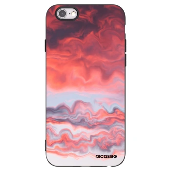 Picasee silikonowe czarne etui na Apple iPhone 6/6S - Sunset
