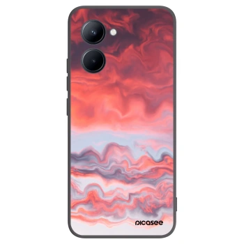 Picasee silikonowe czarne etui na Realme C33 (2023) - Sunset