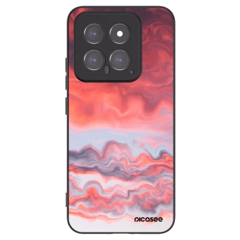 Picasee silikonowe czarne etui na Xiaomi 14 - Sunset