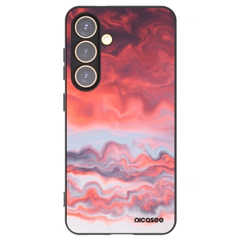 Picasee silikonowe czarne etui na Samsung Galaxy S24 S921B 5G - Sunset