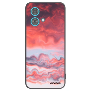 Picasee silikonowe czarne etui na Motorola Edge 40 Neo - Sunset