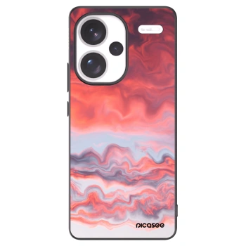 Picasee silikonowe czarne etui na Xiaomi Redmi Note 13 Pro+ 5G - Sunset