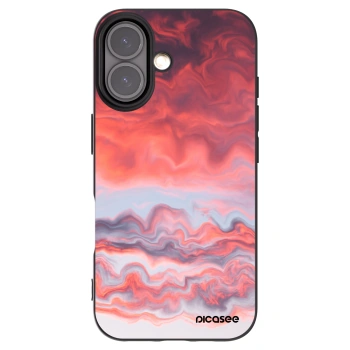 Picasee silikonowe czarne etui na Apple iPhone 16 - Sunset