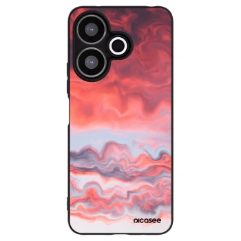 Picasee silikonowe czarne etui na Xiaomi Redmi 13 4G - Sunset