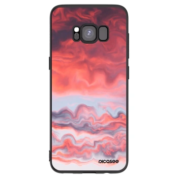 Picasee silikonowe czarne etui na Samsung Galaxy S8 G950F - Sunset