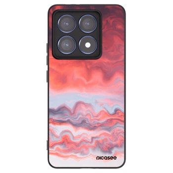Picasee silikonowe czarne etui na Xiaomi 14T Pro - Sunset