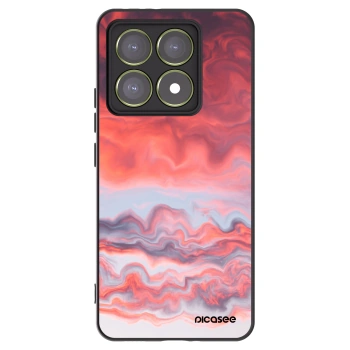 Picasee silikonowe czarne etui na Xiaomi 14T - Sunset