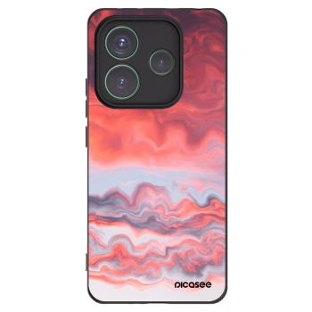 Picasee silikonowe czarne etui na Xiaomi Redmi Note 14 5G - Sunset
