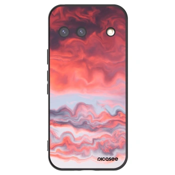 Picasee silikonowe czarne etui na Google Pixel 9 - Sunset