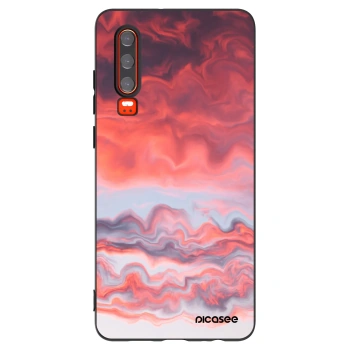 Picasee silikonowe czarne etui na Huawei P30 - Sunset