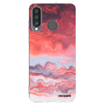 Picasee silikonowe przeźroczyste etui na Huawei P30 Lite - Sunset