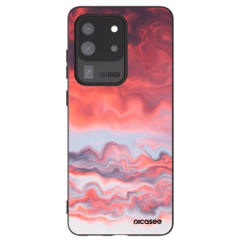 Picasee silikonowe czarne etui na Samsung Galaxy S20 Ultra 5G G988F - Sunset
