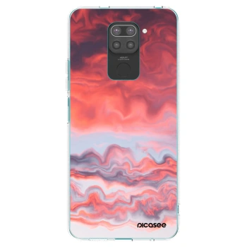 Picasee silikonowe czarne etui na Xiaomi Redmi Note 9 - Sunset