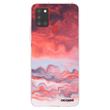 Picasee silikonowe przeźroczyste etui na Samsung Galaxy A21s - Sunset