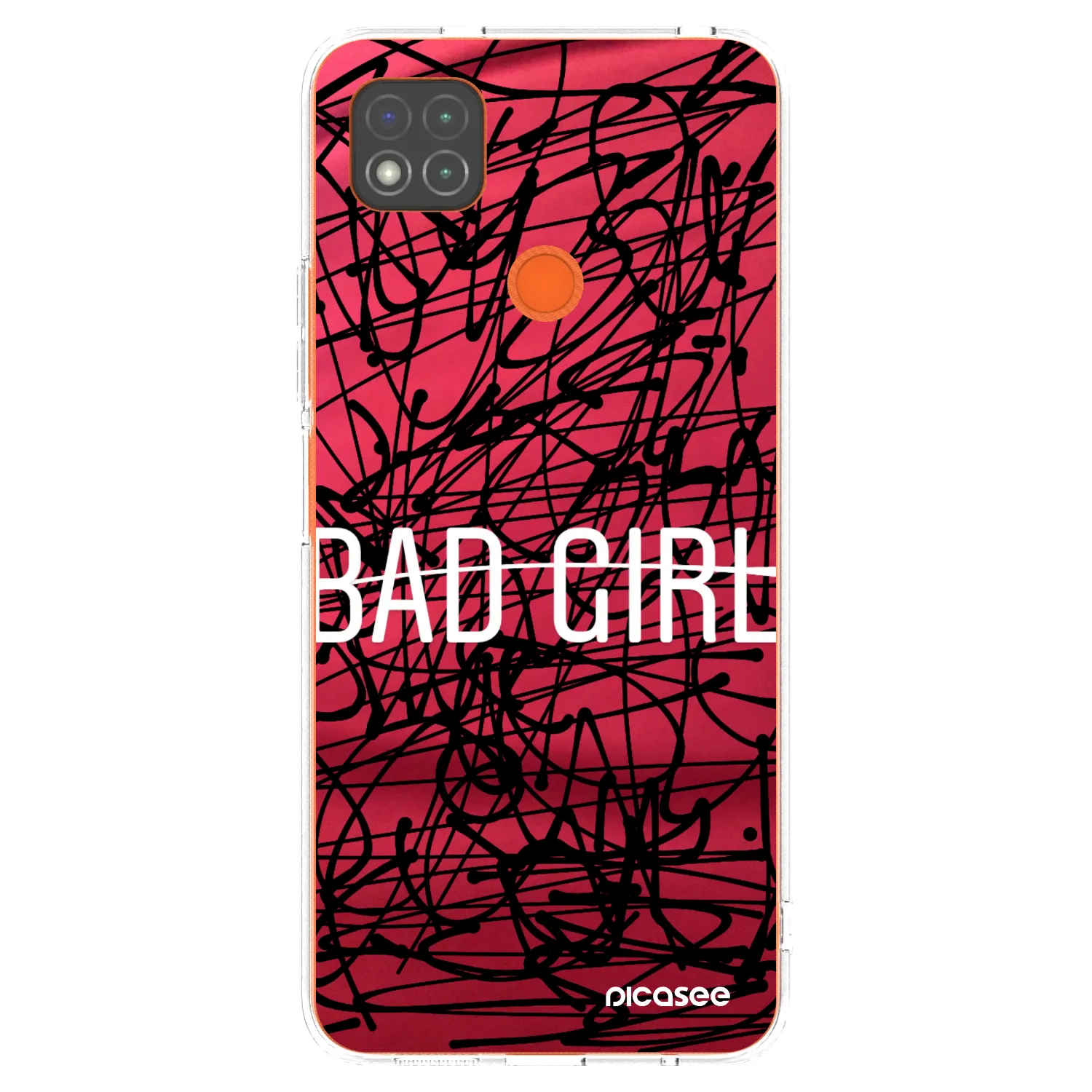 Picasee silikonowe przeźroczyste etui na Xiaomi Redmi 9C - Bad girl
