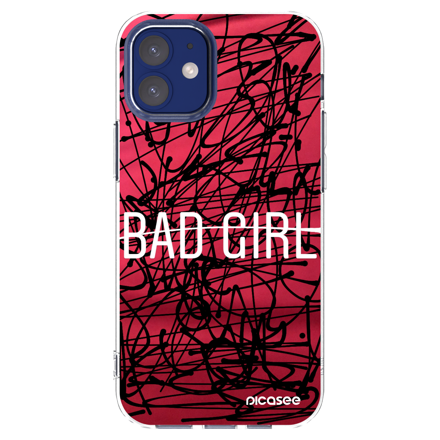 Picasee silikonowe przeźroczyste etui na Apple iPhone 12 mini - Bad girl