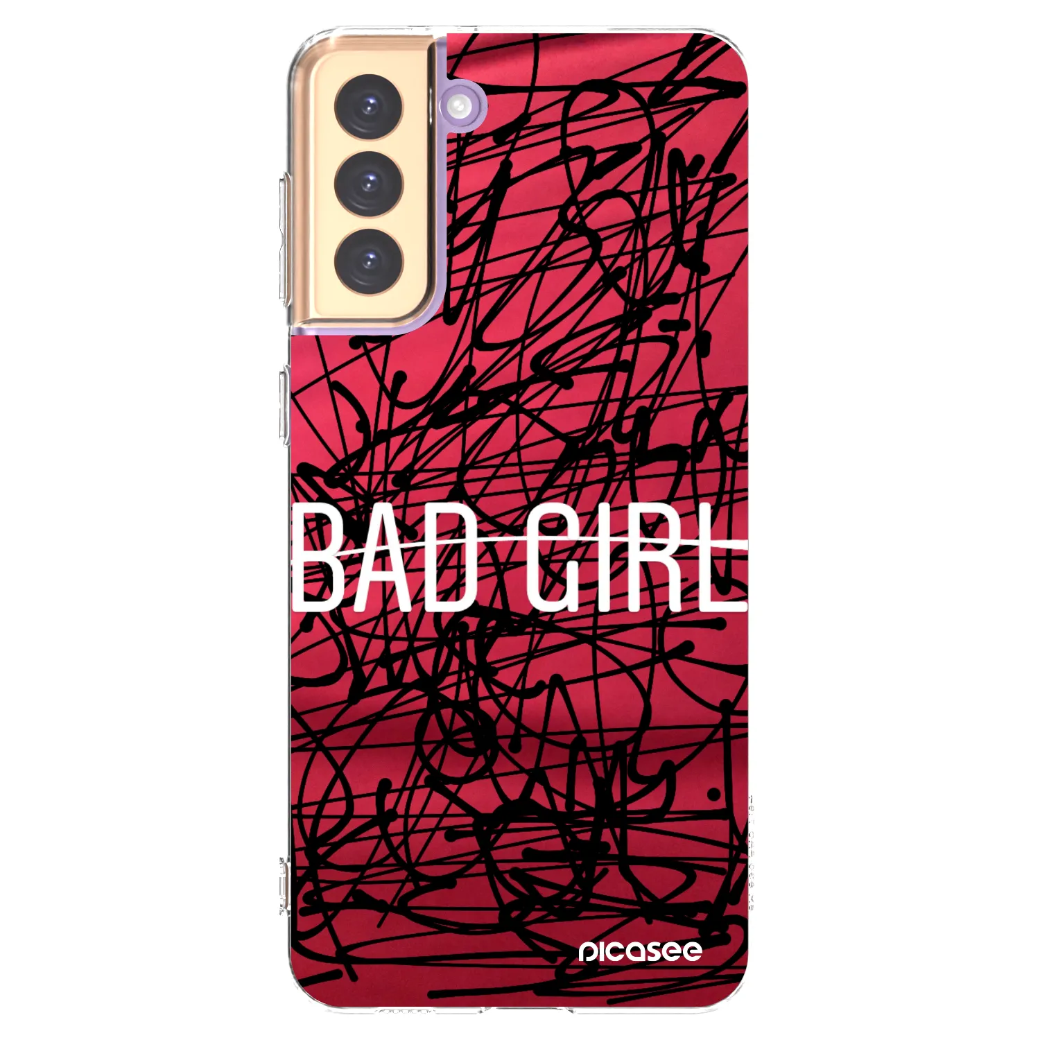 Picasee silikonowe przeźroczyste etui na Samsung Galaxy S21+ 5G G996F - Bad girl
