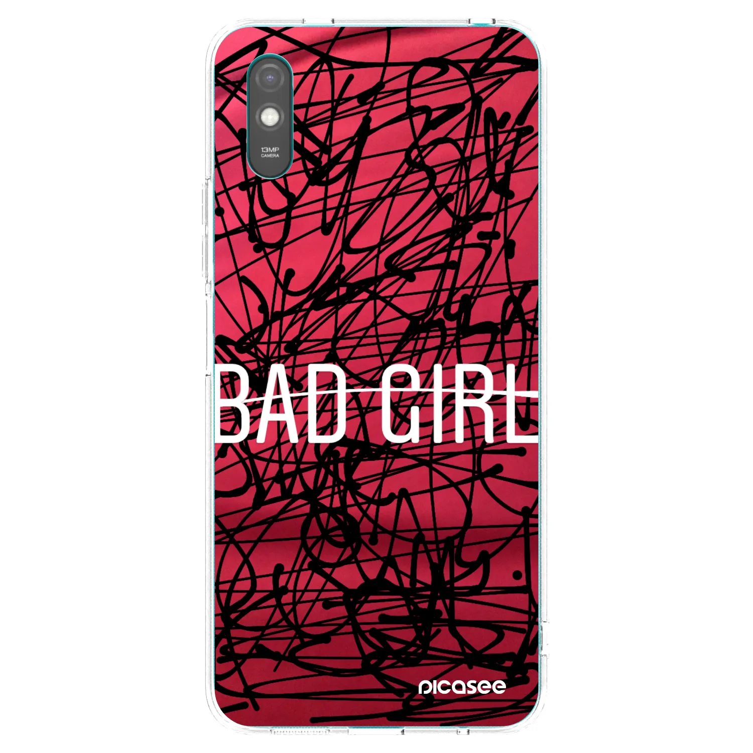 Picasee silikonowe przeźroczyste etui na Xiaomi Redmi 9AT - Bad girl