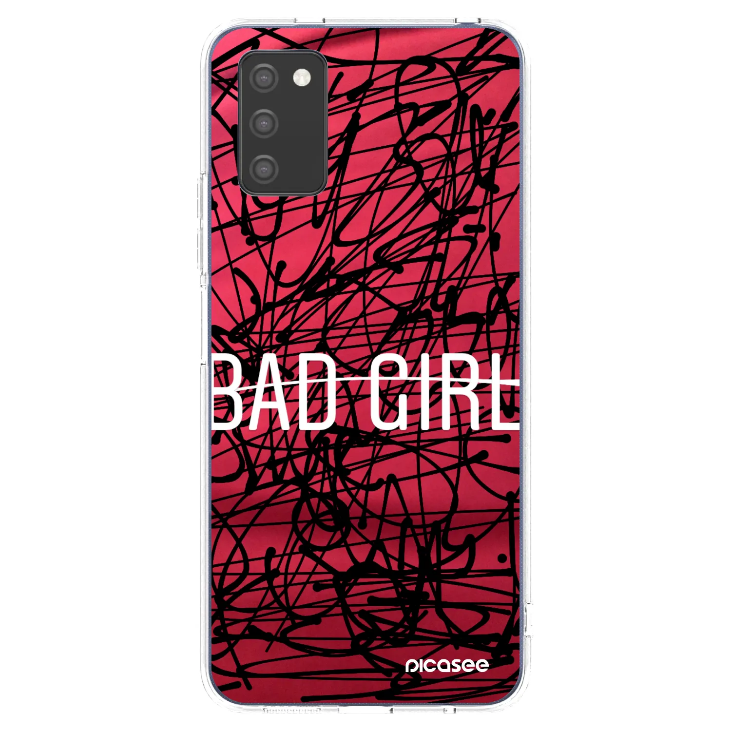 Picasee silikonowe przeźroczyste etui na Samsung Galaxy A03s A037G - Bad girl