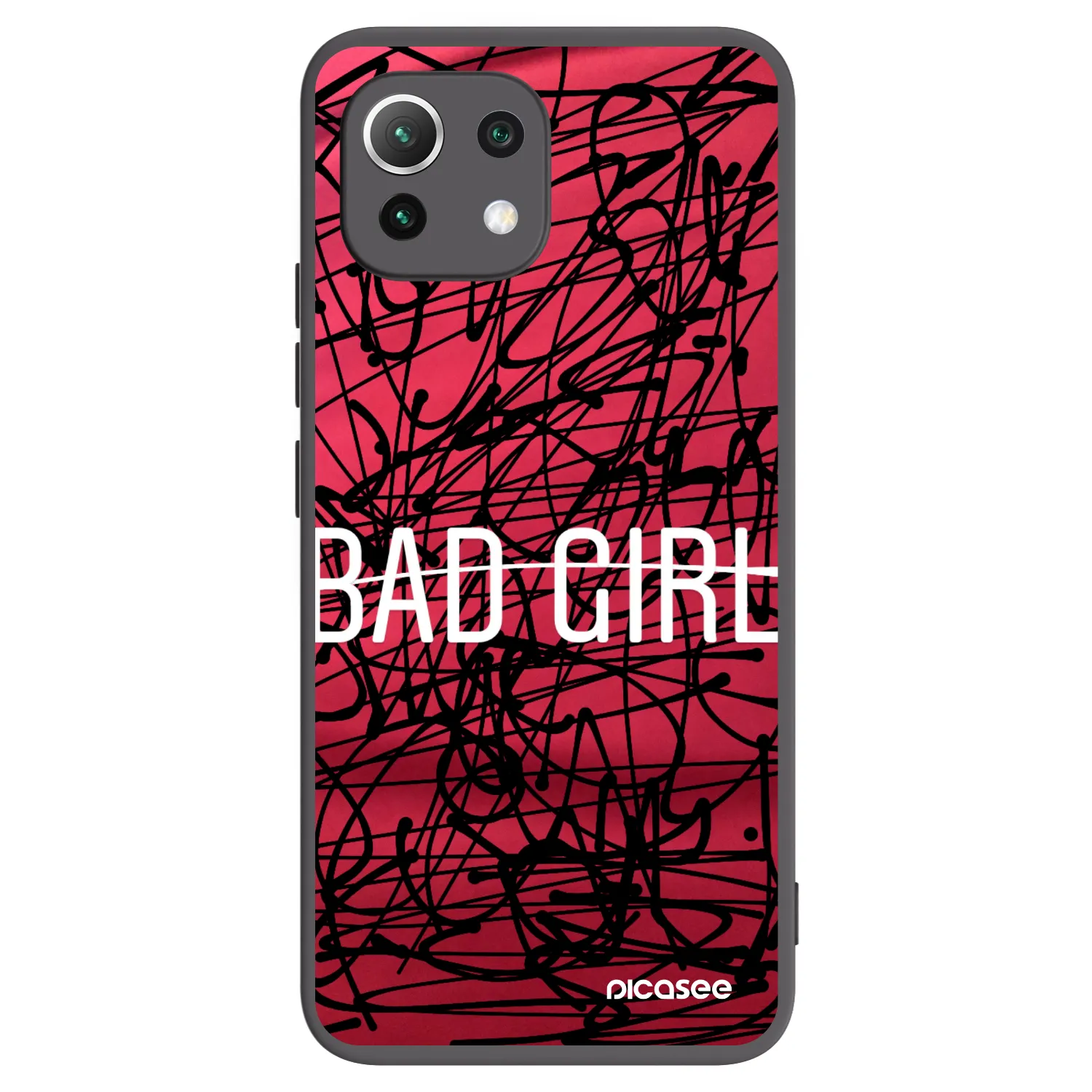 Picasee silikonowe czarne etui na Xiaomi 11 Lite 5G NE - Bad girl