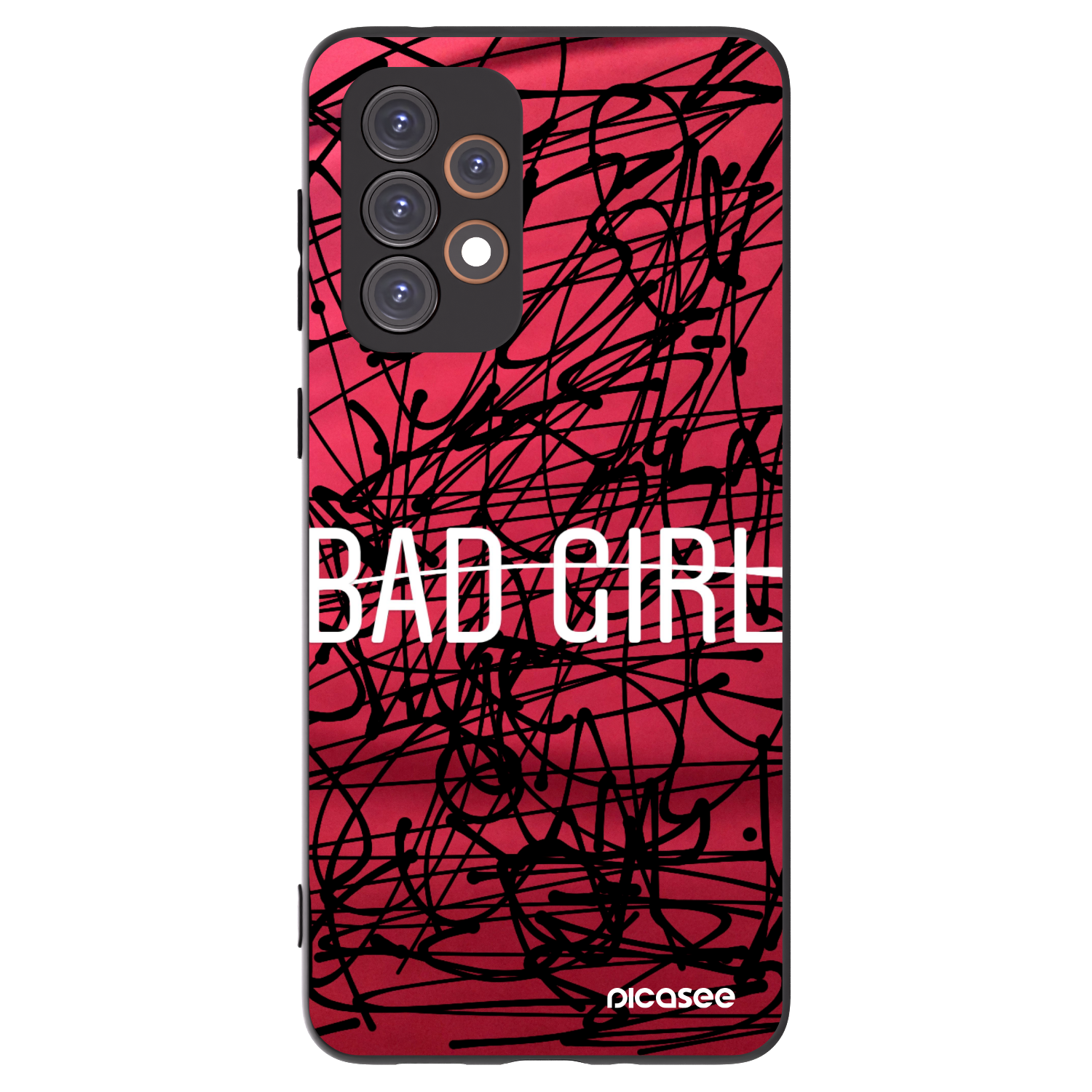 Picasee silikonowe czarne etui na Samsung Galaxy A33 5G A336 - Bad girl
