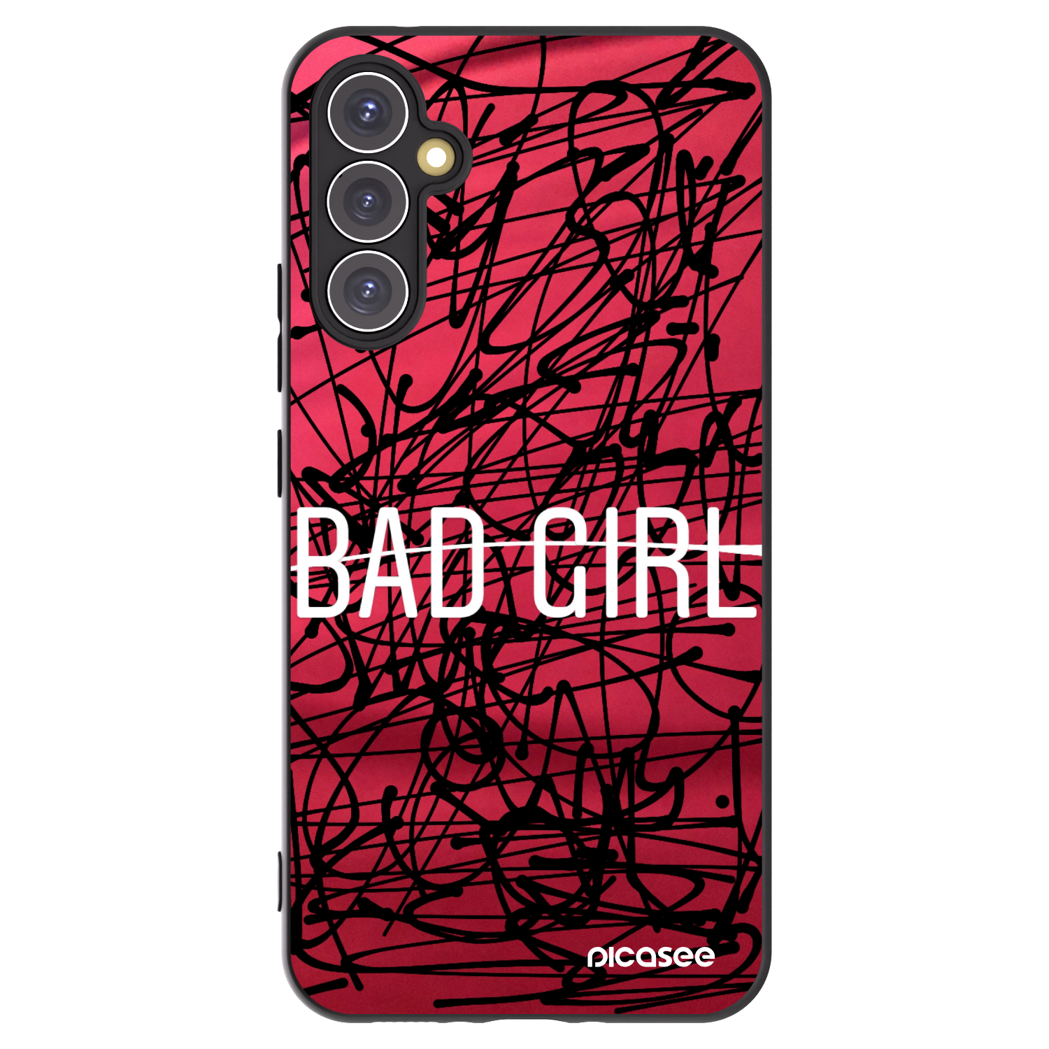 Picasee silikonowe czarne etui na Samsung Galaxy A34 5G A346B - Bad girl