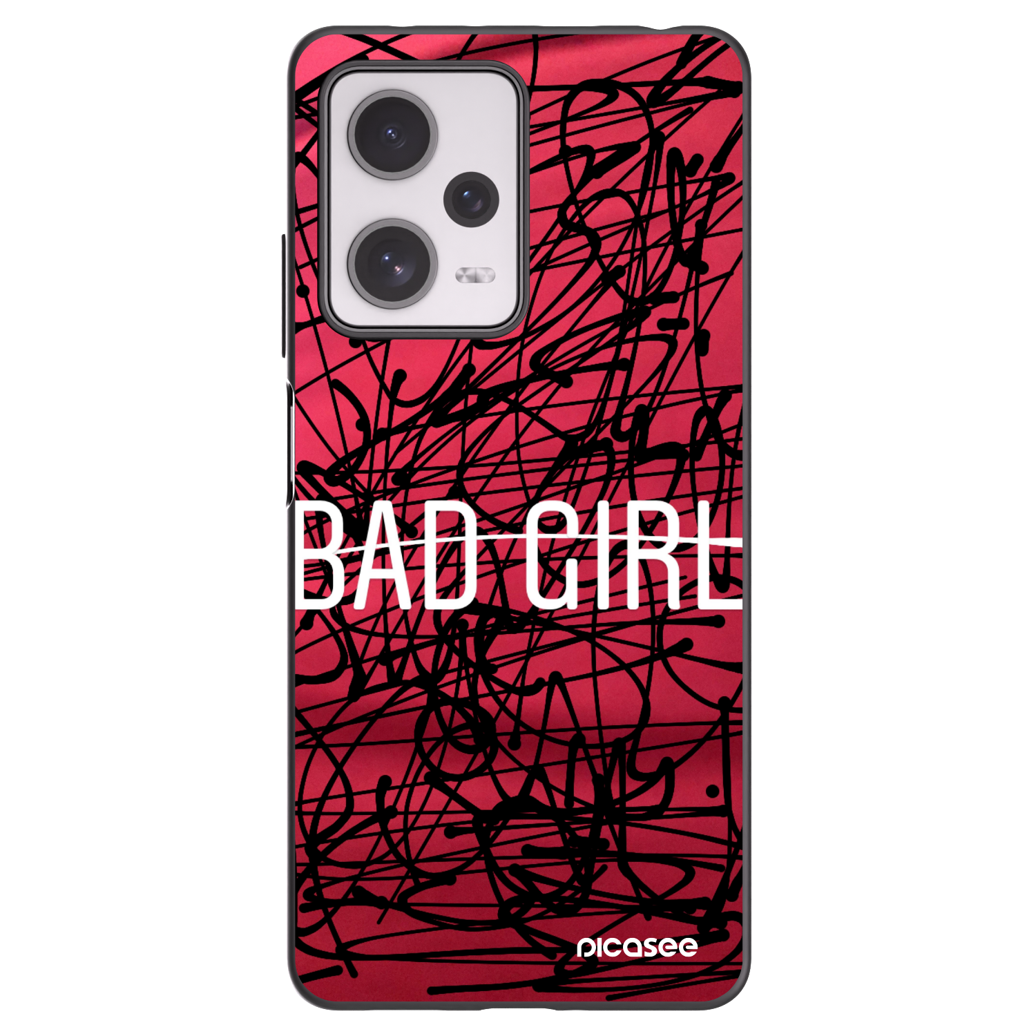 Picasee silikonowe czarne etui na Xiaomi Redmi Note 12 Pro+ 5G - Bad girl