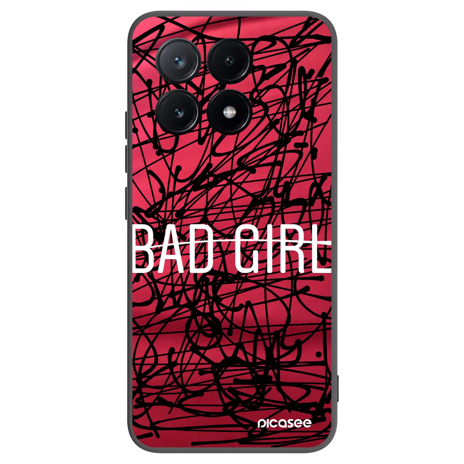 Picasee silikonowe czarne etui na Xiaomi Poco X6 Pro - Bad girl