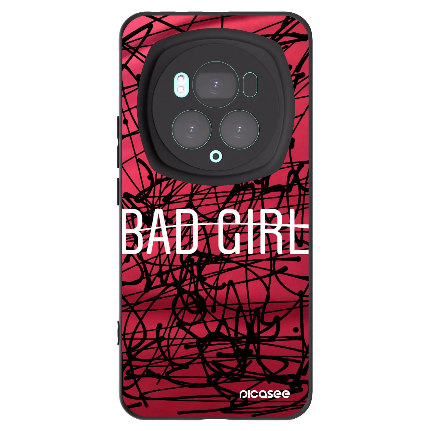Picasee silikonowe czarne etui na Honor Magic6 Pro - Bad girl