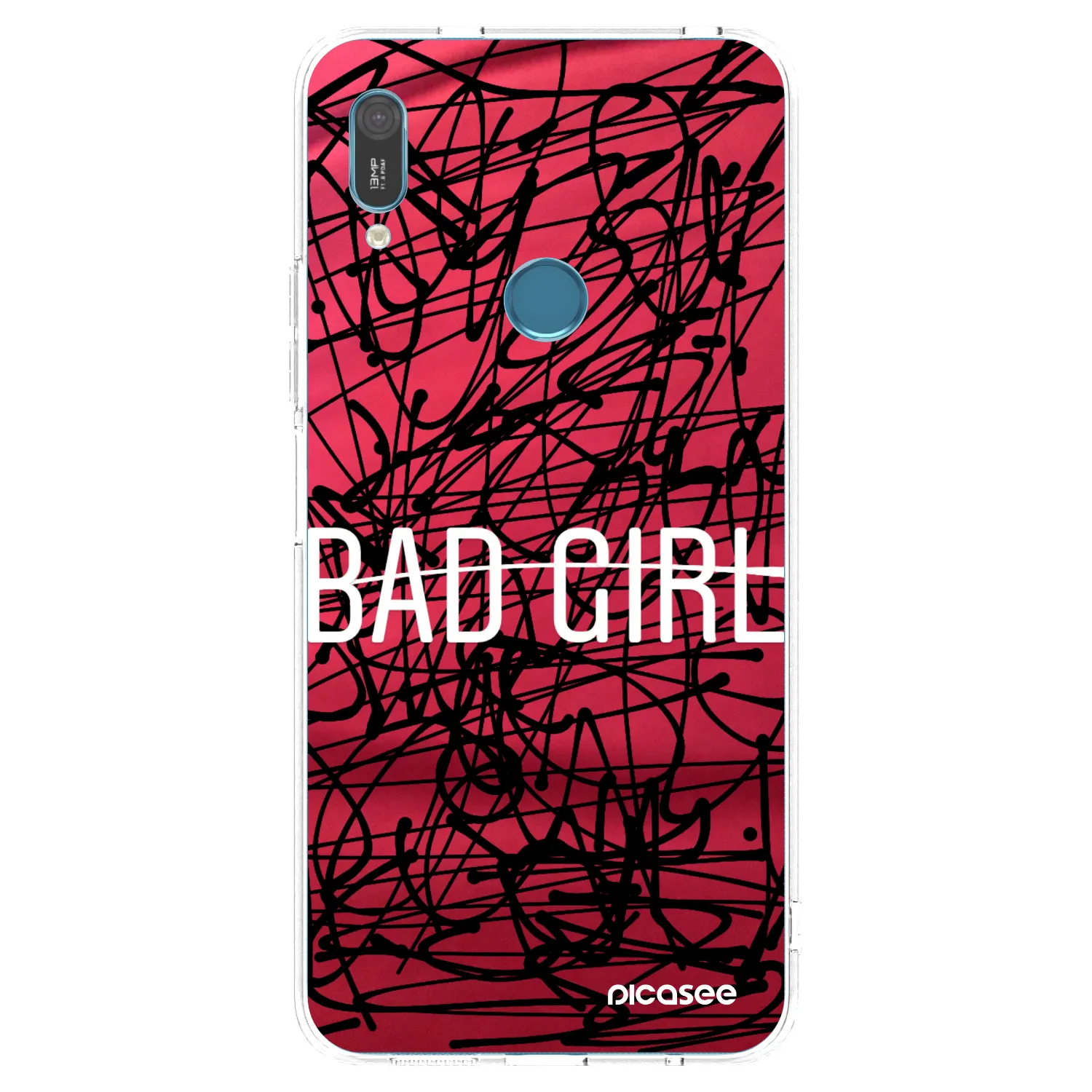 Picasee silikonowe przeźroczyste etui na Huawei Y6 2019 - Bad girl