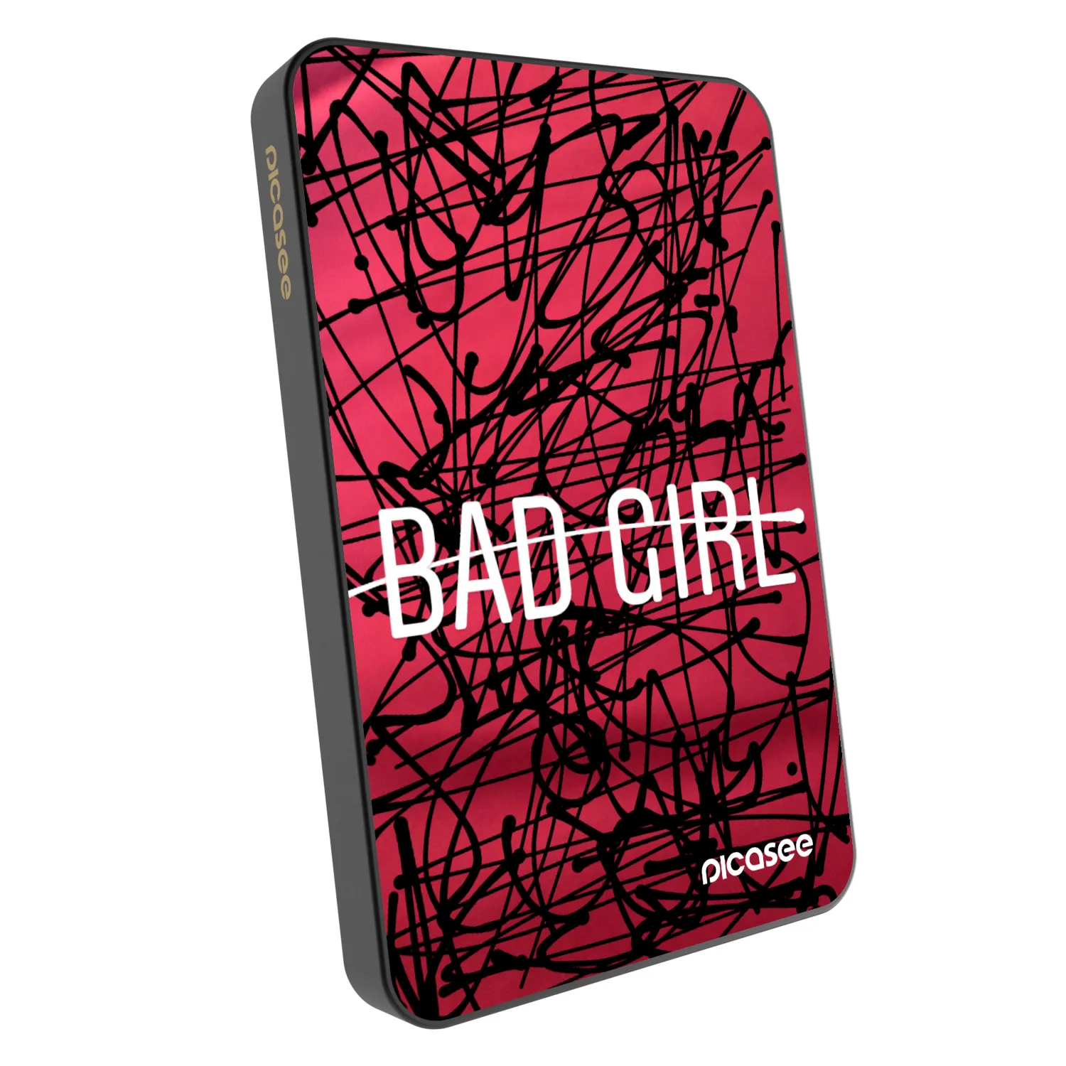 Picasee Powerbank z MagSafe 5 000 mAh Szary - Bad girl
