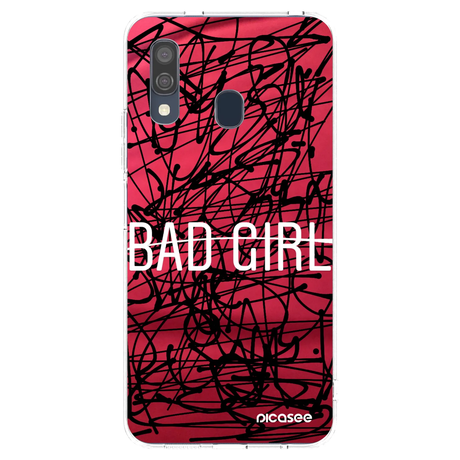 Picasee silikonowe przeźroczyste etui na Samsung Galaxy A40 A405F - Bad girl