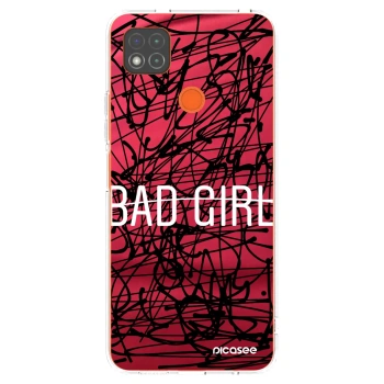 Picasee silikonowe przeźroczyste etui na Xiaomi Redmi 9C - Bad girl