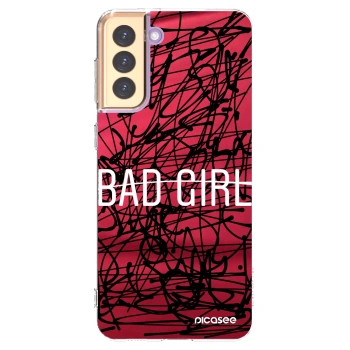 Picasee silikonowe przeźroczyste etui na Samsung Galaxy S21+ 5G G996F - Bad girl