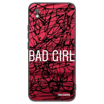 Picasee silikonowe czarne etui na Xiaomi Redmi 9AT - Bad girl