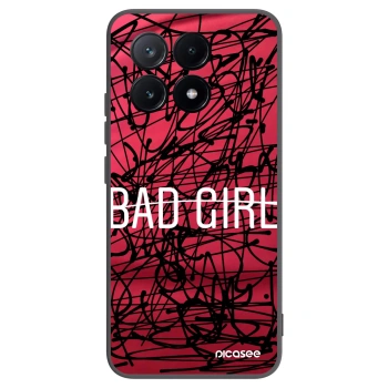 Picasee silikonowe czarne etui na Xiaomi Poco X6 Pro - Bad girl