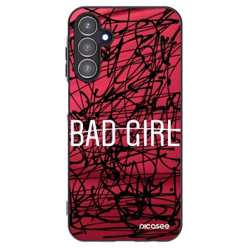 Picasee silikonowe czarne etui na Samsung Galaxy A15 A155F 4G - Bad girl