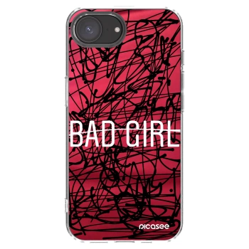 Picasee silikonowe przeźroczyste etui na Apple iPhone 16e - Bad girl