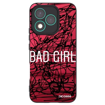 Picasee silikonowe czarne etui na Honor 400 Lite 5G - Bad girl