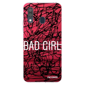 Picasee silikonowe przeźroczyste etui na Samsung Galaxy A40 A405F - Bad girl