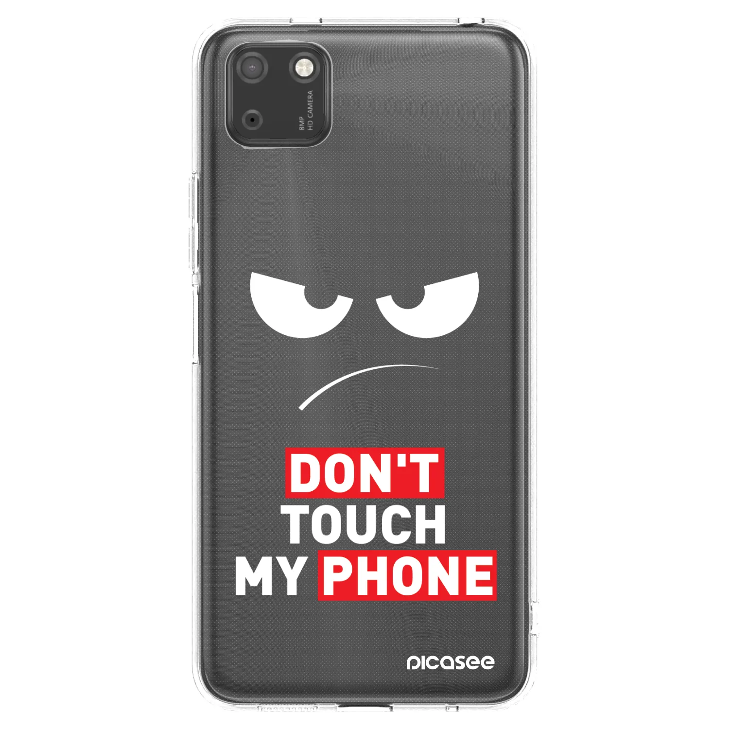 Picasee silikonowe przeźroczyste etui na Huawei Y5P - Angry Eyes - Transparent