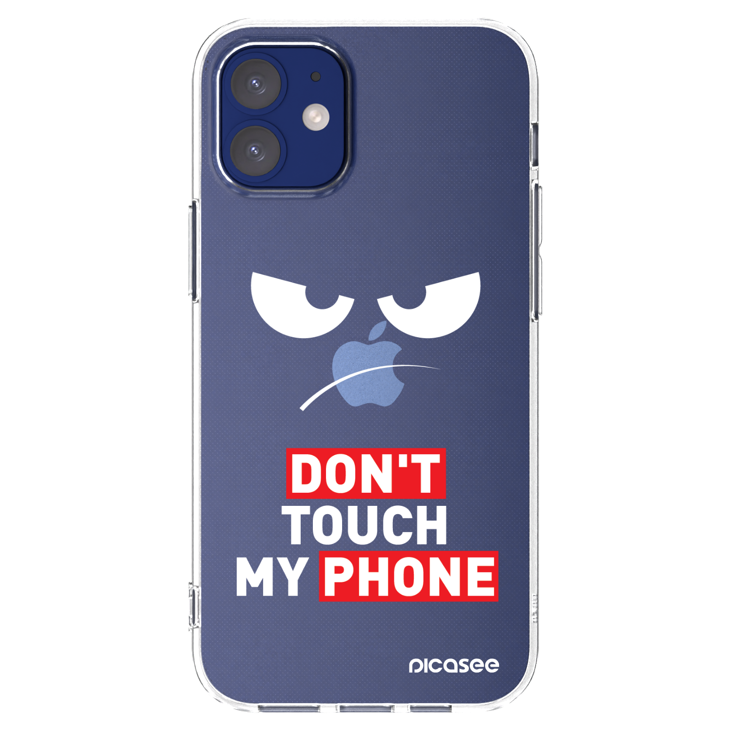 Picasee silikonowe przeźroczyste etui na Apple iPhone 12 mini - Angry Eyes - Transparent