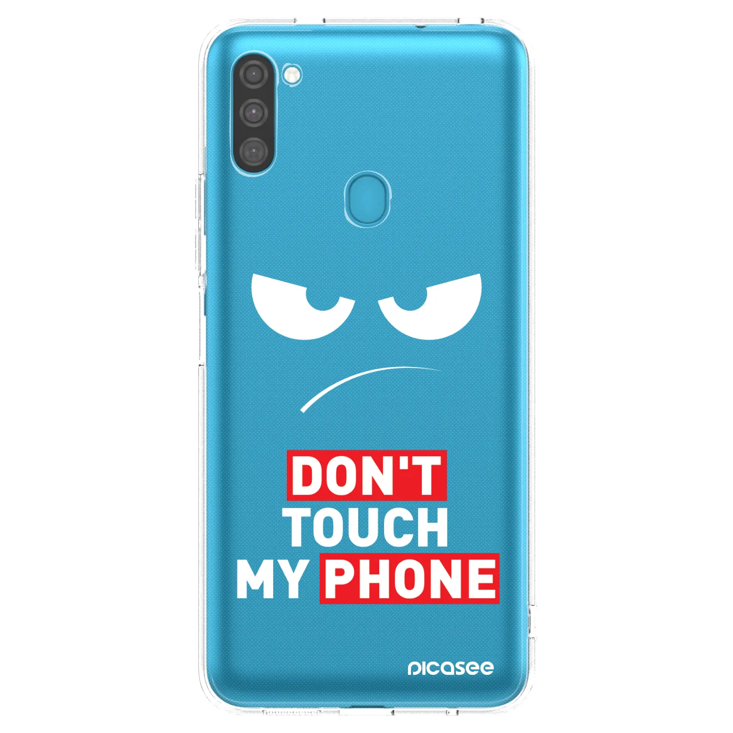 Picasee silikonowe przeźroczyste etui na Samsung Galaxy M11 - Angry Eyes - Transparent