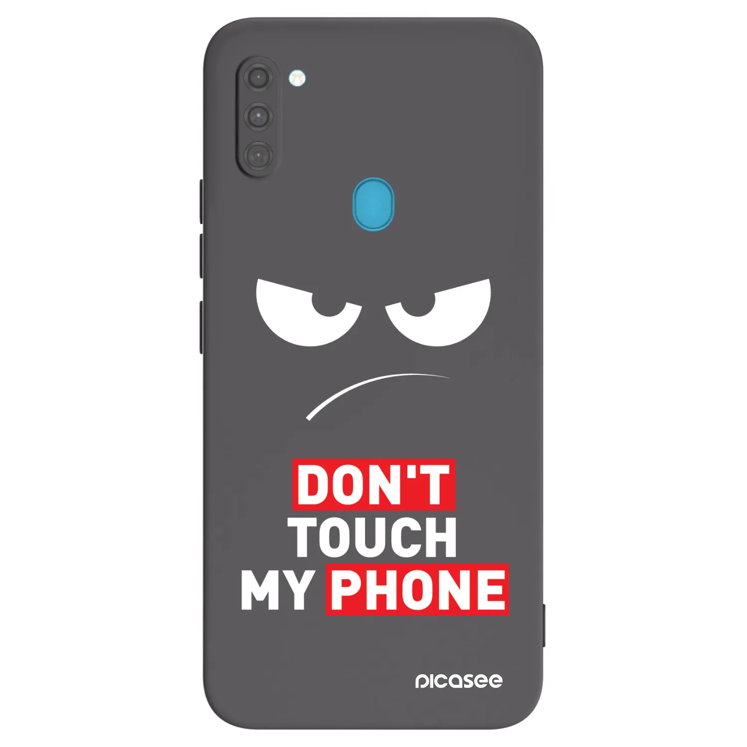 Picasee silikonowe czarne etui na Samsung Galaxy M11 - Angry Eyes - Transparent