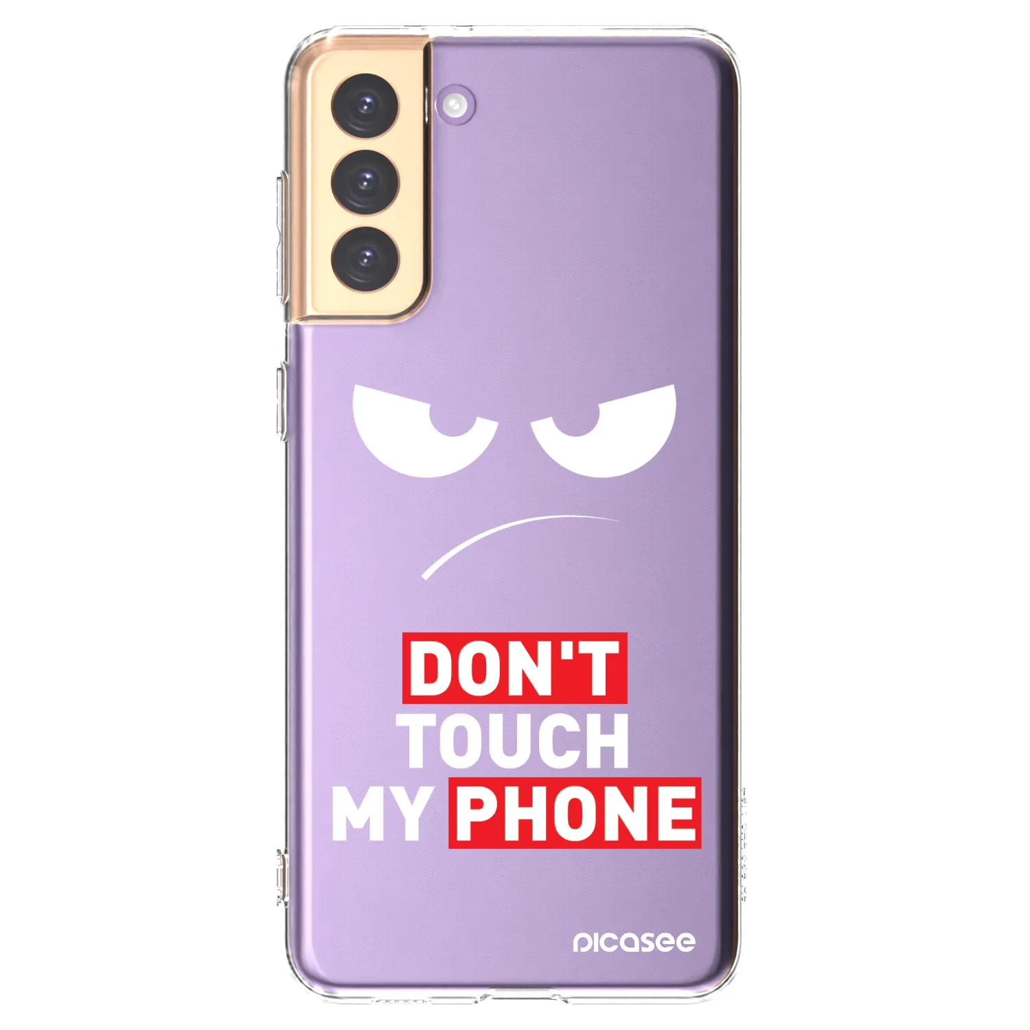 Picasee silikonowe przeźroczyste etui na Samsung Galaxy S21+ 5G G996F - Angry Eyes - Transparent
